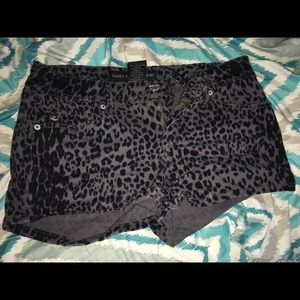cheetah print shorts fleece like feel